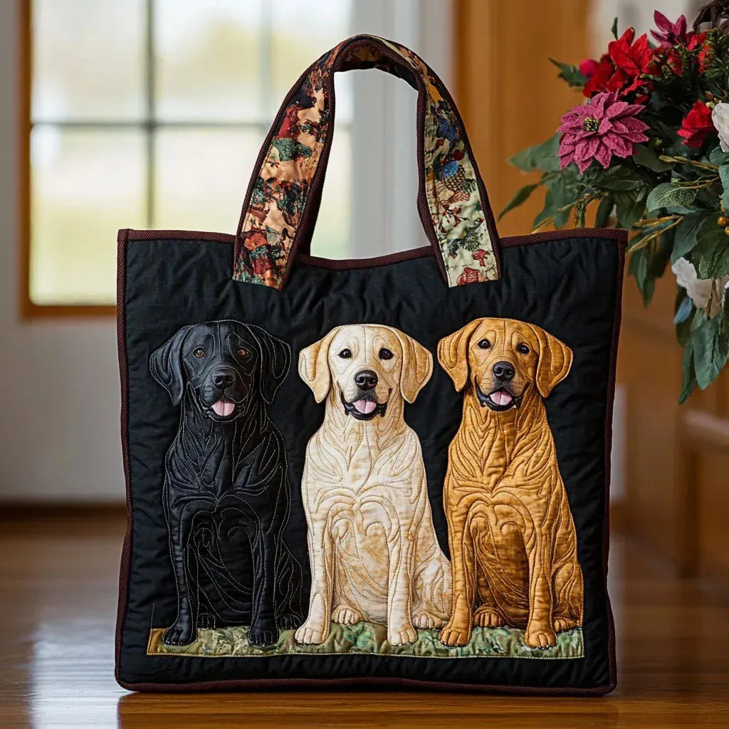 Pikowana Torba Shopper – Trzy Labradory