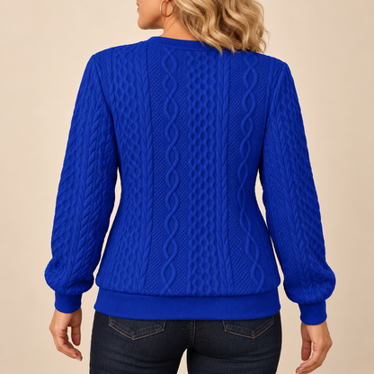 Fleur | Dzianinowy Sweter z Zamkiem