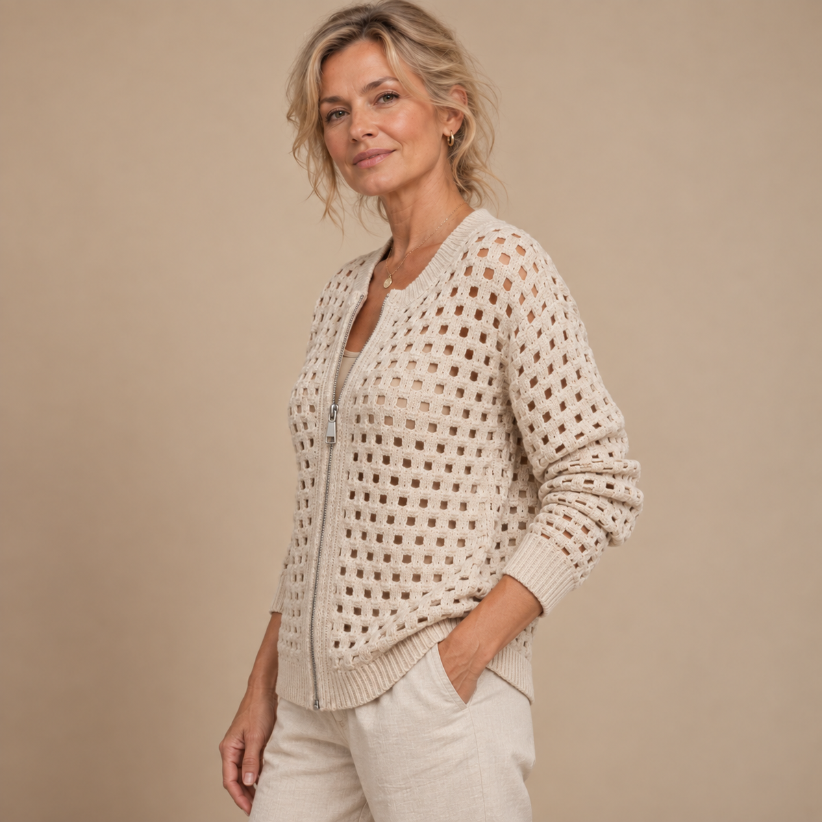 Constance | Elegancki Sweter Rozpinany