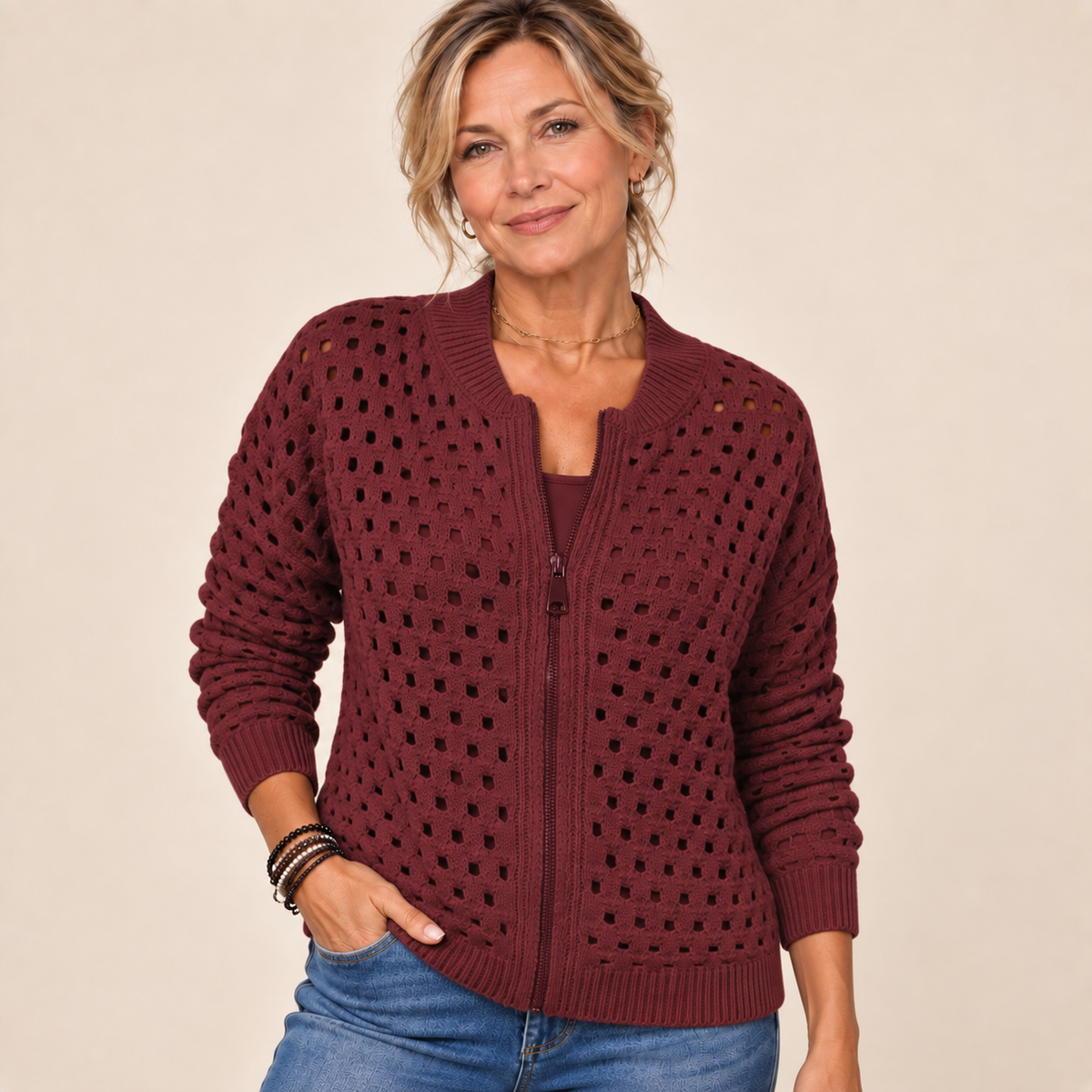 Constance | Elegancki Sweter Rozpinany