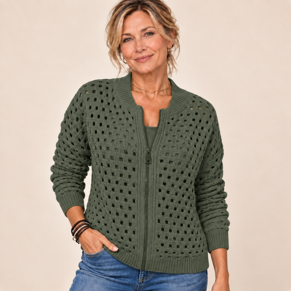 Constance | Elegancki Sweter Rozpinany