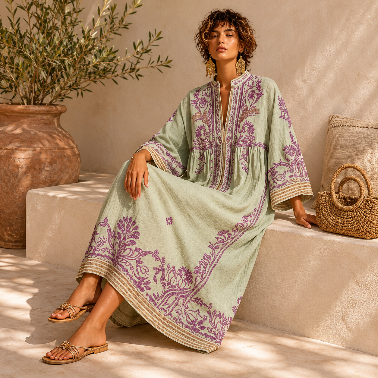 Dopasowana Sukienka Boho