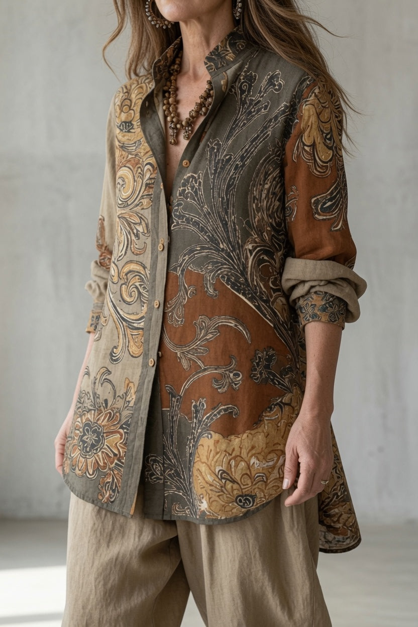 Tara | Bohemijski Komplet z Nadrukiem Paisley