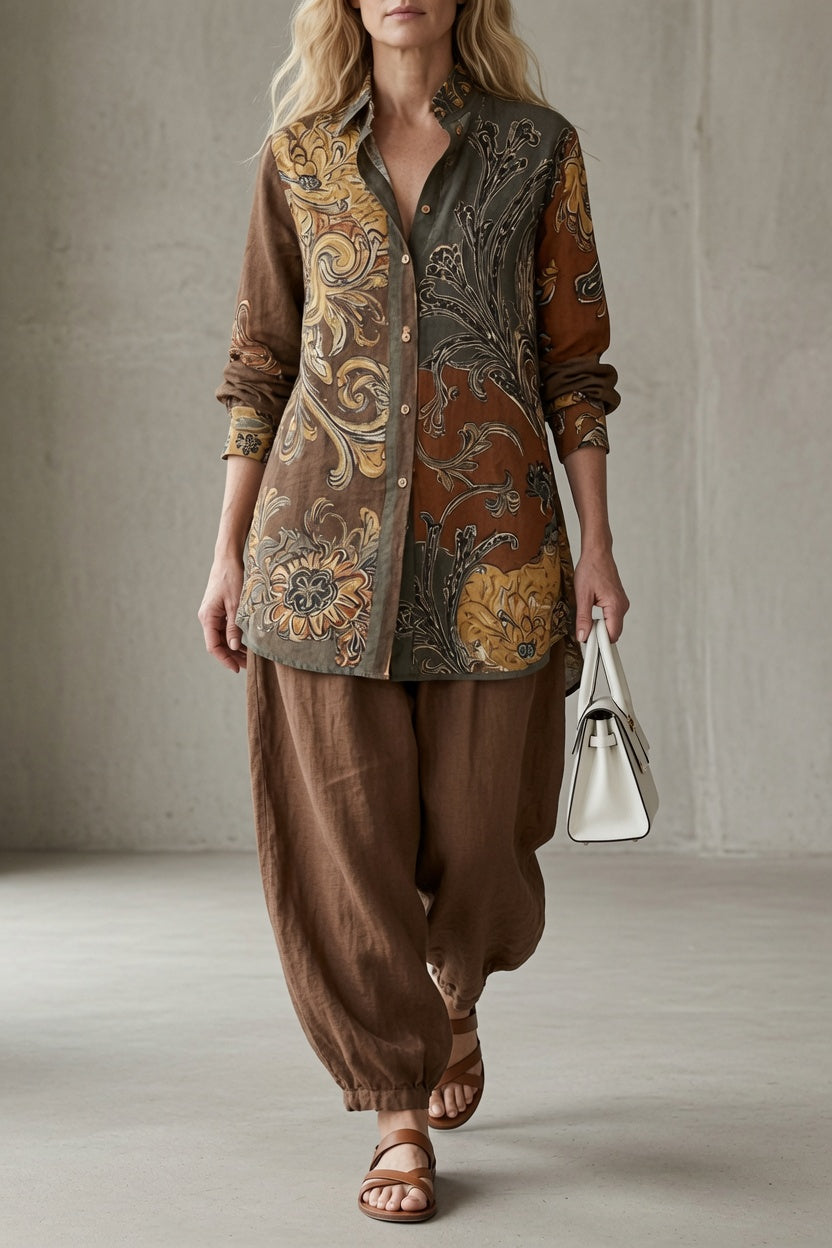 Tara | Bohemijski Komplet z Nadrukiem Paisley