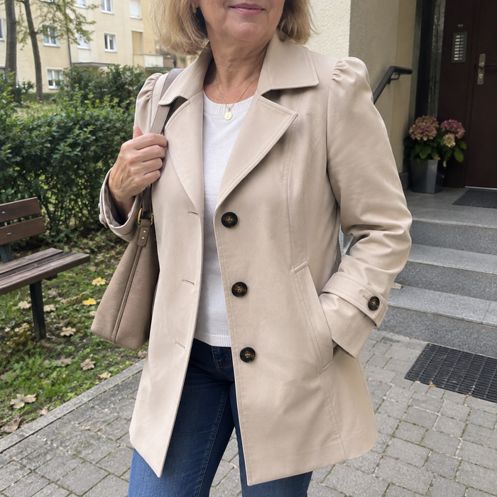 Klientka Maja Boutique w płaszczu